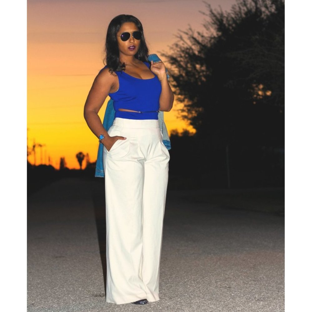 Women Size 14 14x31 1/2 Lafayette 148 New York White Wide Leg Palazzo Dress Pant